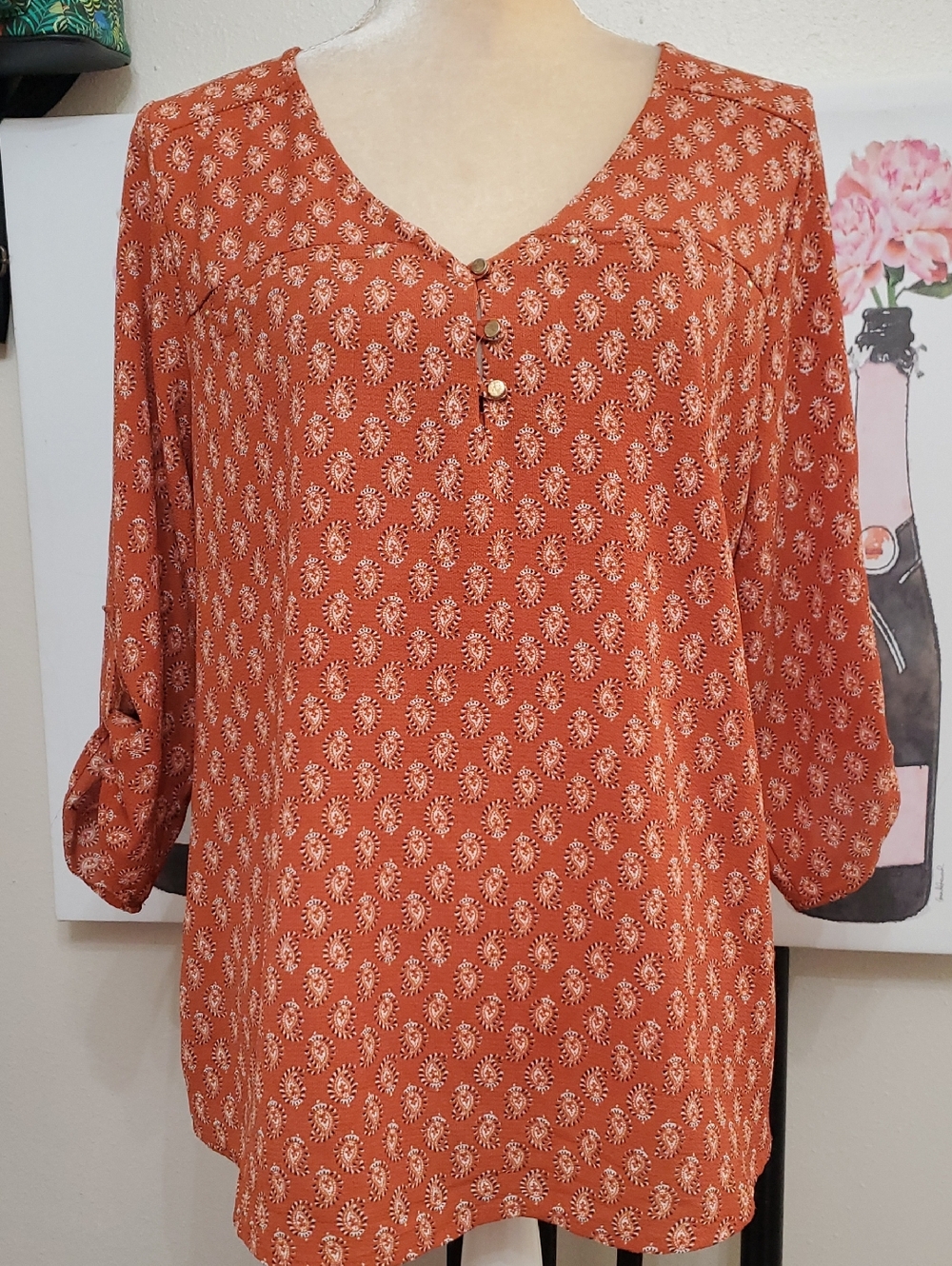 Janet Chung Blouse Size XL